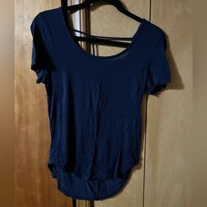 Navy T back top